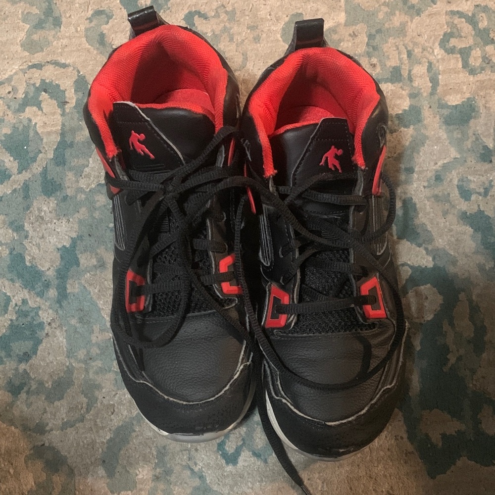 Kids And1 black and red sneakers